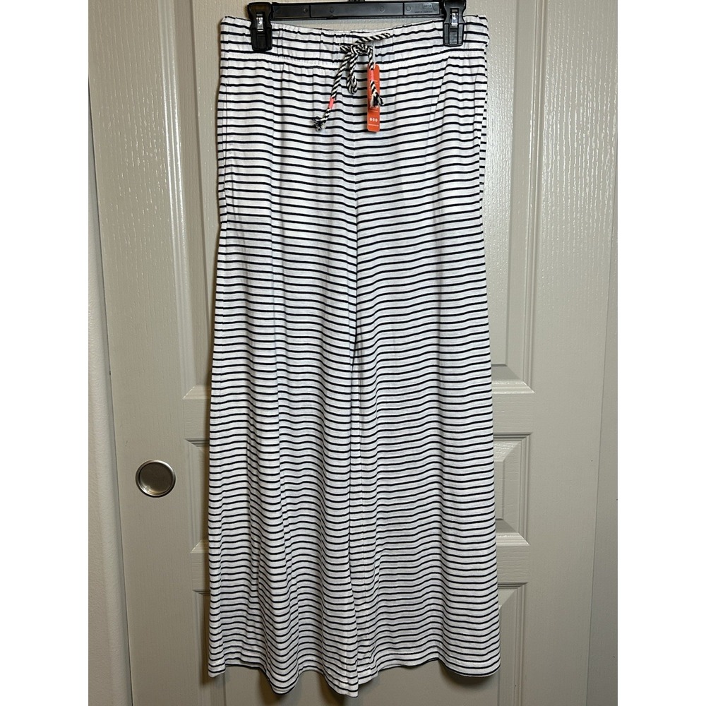 Sundry Black and White Striped Wide Leg Pants - Picture 4 of 10